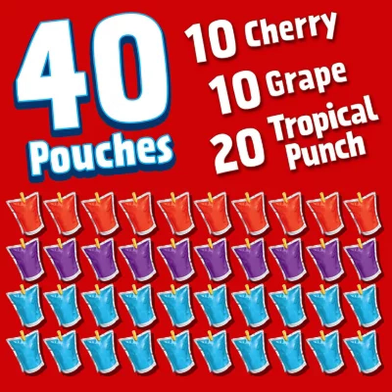 Kool-Aid Jammers Juice Pouches Variety Pack 6 Fl. Oz., 40 Pk.