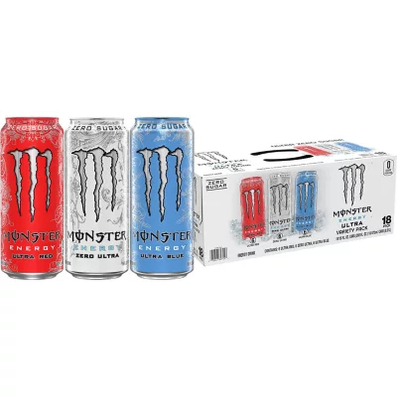 Monster Energy Ultra Variety Pack 16 Fl. Oz., 18 Pk.