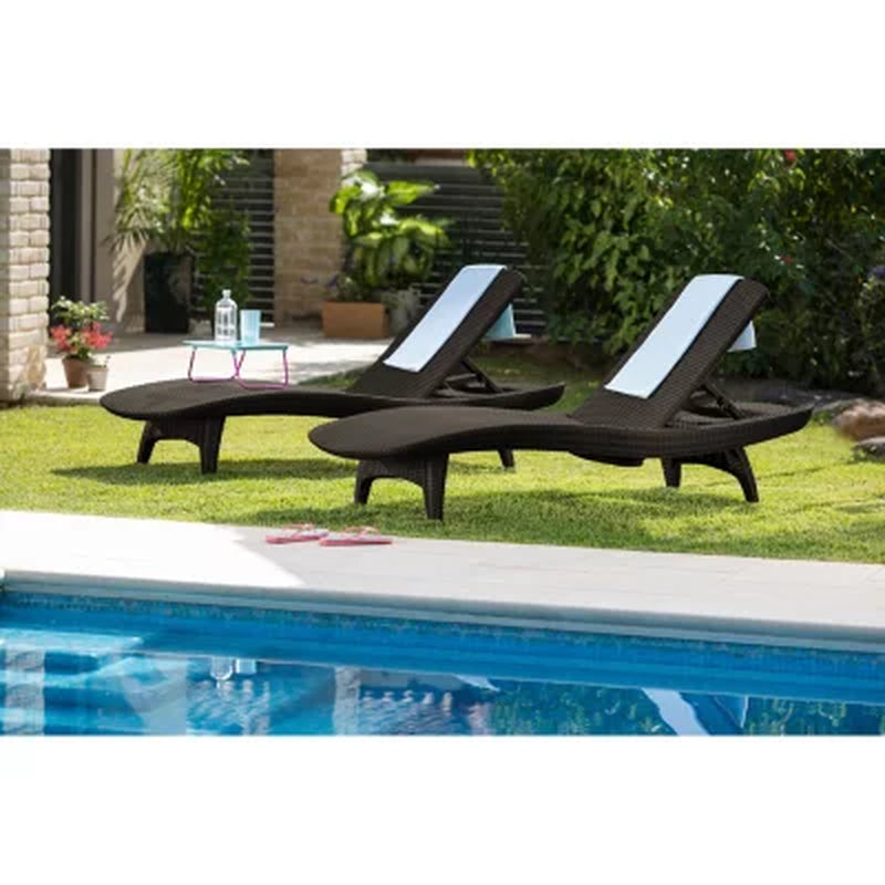 Keter 2-Pack All-Weather Grenada Chaise Loungers, Assorted Colors