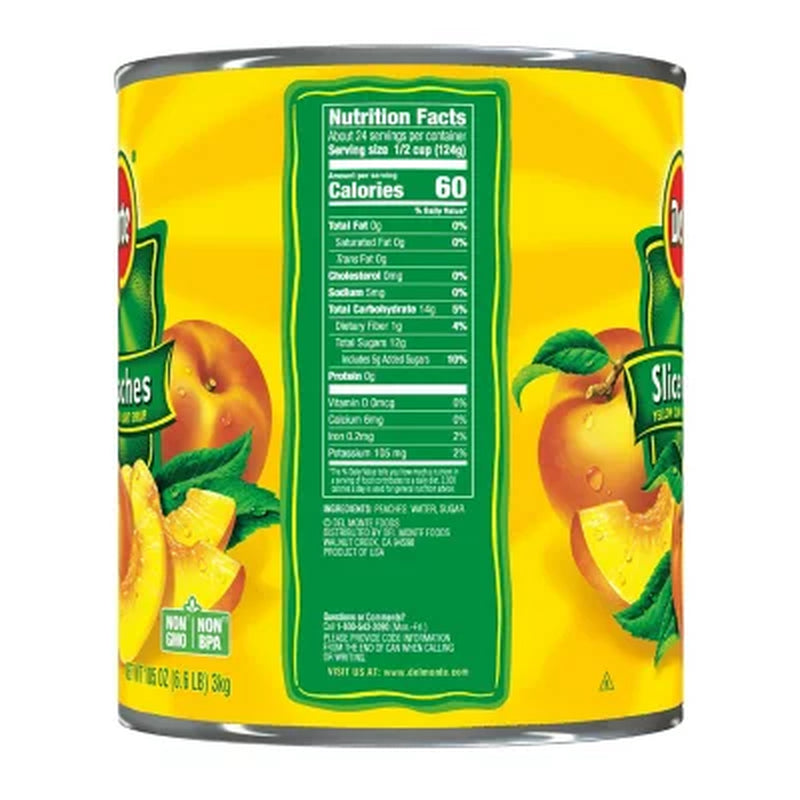 Del Monte Lite Sliced Peaches 105 Oz.