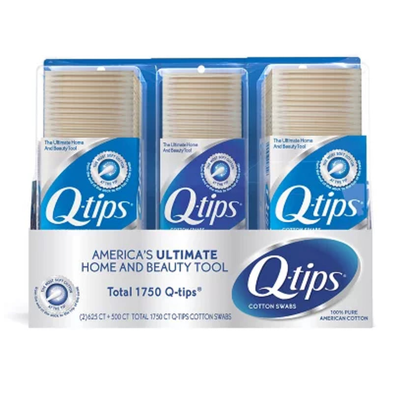 Q-Tips Cotton Swabs, 1750 Ct., 3 Pk.