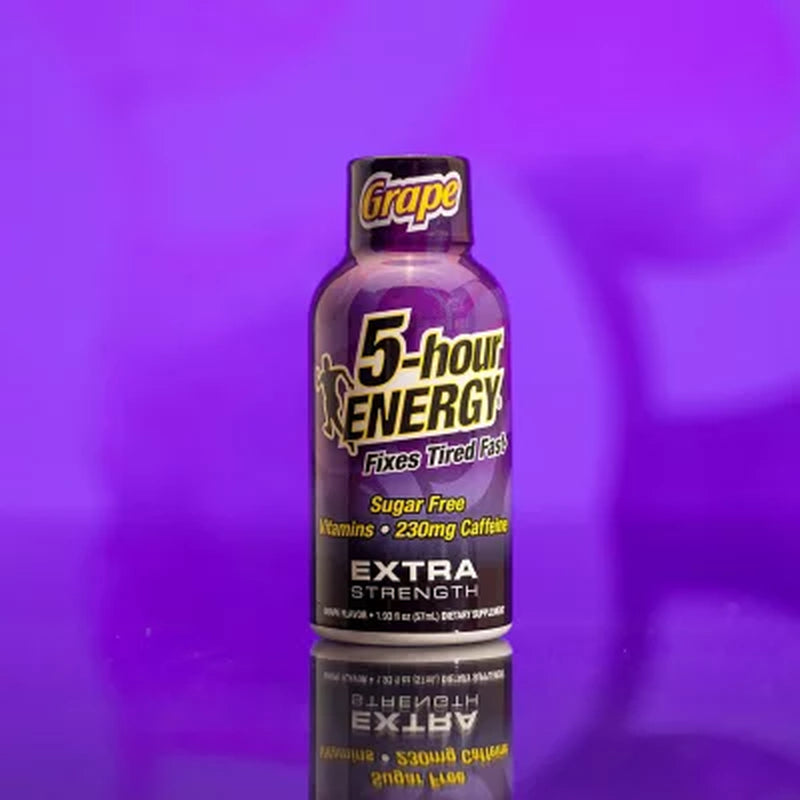 5-Hour ENERGY Shot, Extra Strength, Grape 1.93 Oz., 24 Pk.