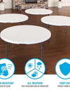 Lifetime 60" round Commercial Grade Nesting Folding Table, Choose Color