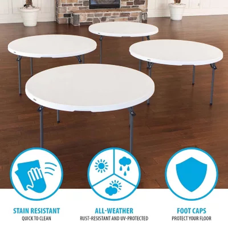 Lifetime 60" round Commercial Grade Nesting Folding Table, Choose Color