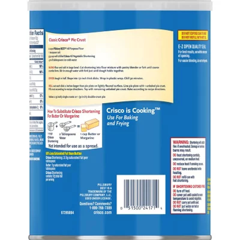 Crisco All-Vegetable Shortening, 96Oz.