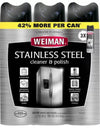 Weiman Stainless Steel Kitchen and Home Appliance Cleaner & Polish, 17 Oz., 3 Pk.