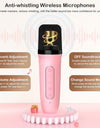 Karaoke Machine for Kids & Adults, Mini Portable Bluetooth Speaker with Microphones, Home Party Karaoke Speaker 