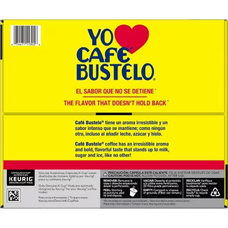 Café Bustelo Coffee Espresso Style K-Cups, Dark Roast, 80 Ct.