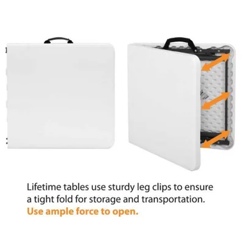 Lifetime 4' Commercial Grade Adjustable Fold-In-Half Table
