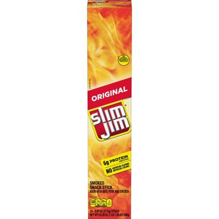 Slim Jim Original Snacks, Giant, 24 Pk.