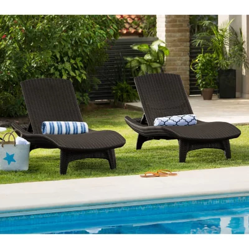 Keter 2-Pack All-Weather Grenada Chaise Loungers, Assorted Colors