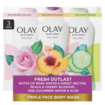 Olay Fresh Outlast Body Wash with Vitamin B3 Complex, 23.6 Fl. Oz., 3 Pk.