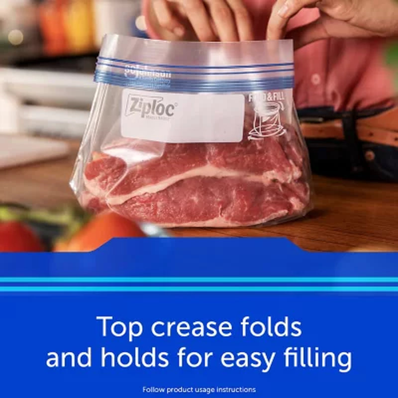 Ziploc Gallon Freezer Bags with New Stay Open Design, 152 Ct.