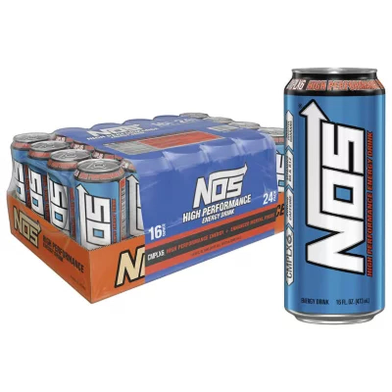 NOS High Performance Energy Drink, 16 Oz., 24 Pk.