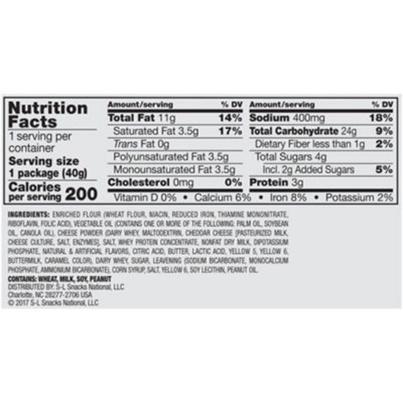 Lance Toastchee Cheddar Cheese, 1.41 Oz., 40 Pk.