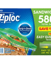 Ziploc Easy Open Tab Sandwich Bags, 580 Ct.