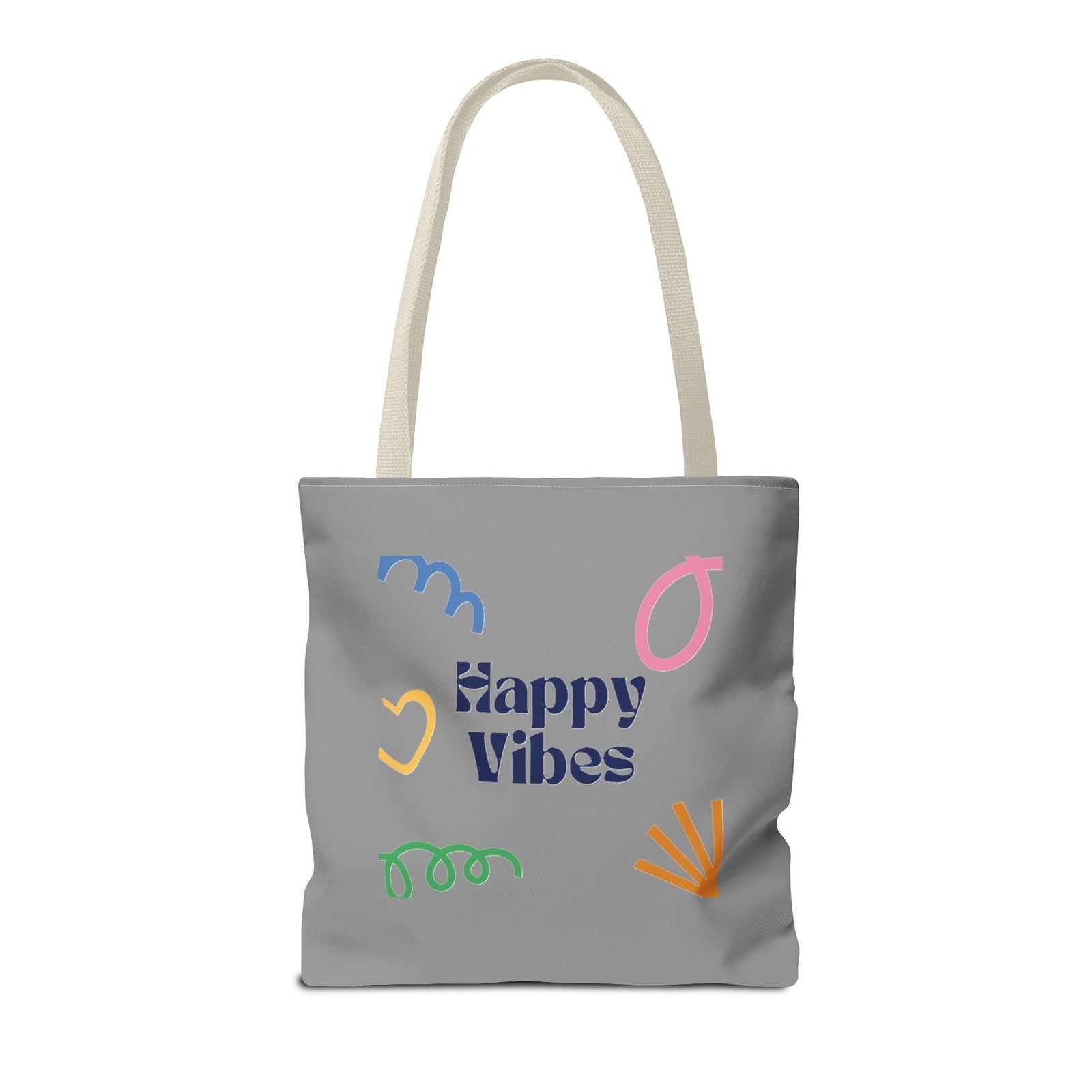 Happy Vibe Tote Bag (AOP) for any occasion