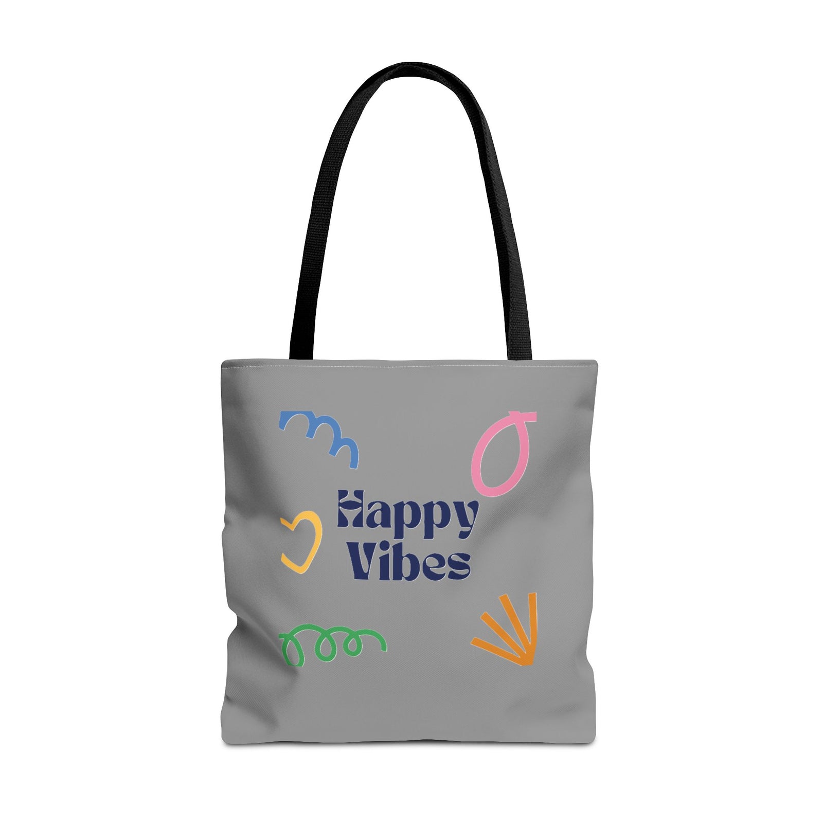 Happy Vibe Tote Bag (AOP) for any occasion