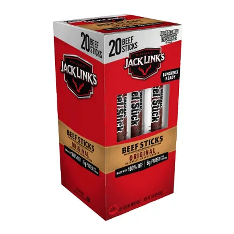 Jack Link'S Original Beef Sticks, 0.92 Oz., 20 Pk.