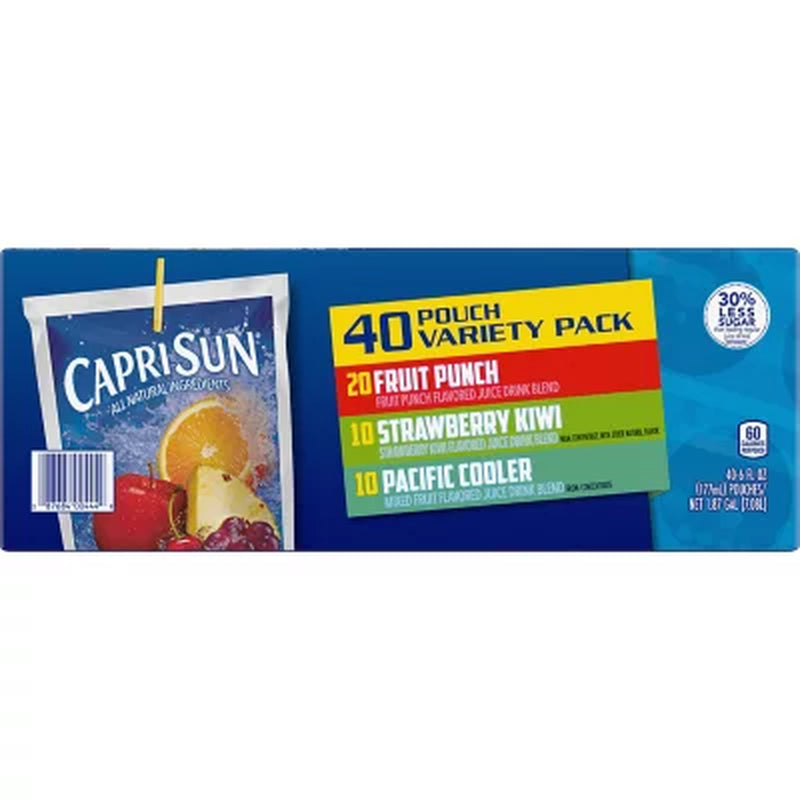 Capri Sun Variety Pack 6 Fl. Oz. Pouches, 40 Pk.