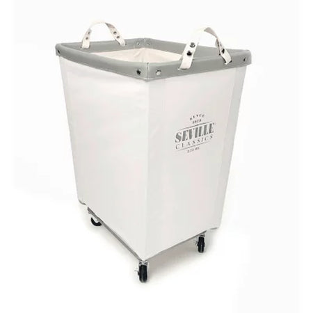 Seville Classics Commercial Heavy-Duty Rolling Laundry Hamper, 16" W X 22" D X 27" H