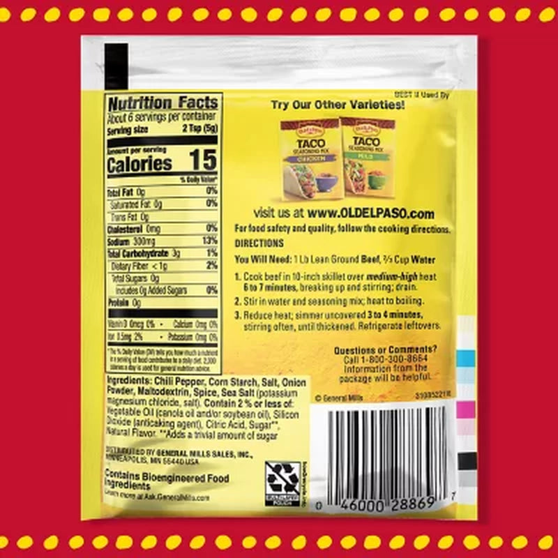 Old El Paso Original Taco Seasoning 1 Oz., 10 Pk.