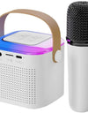 Kids Karaoke Machine Toys Gifts Portable Bluetooth Speaker, White