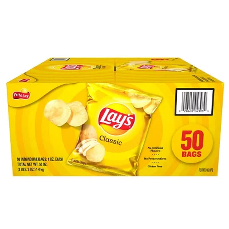 Lay'S Classic Potato Chips, 1 Oz., 50 Pk.