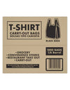 Black T-Shirt Carryout Bags, 11.5" X 6.5" X 22" 1000 Ct.