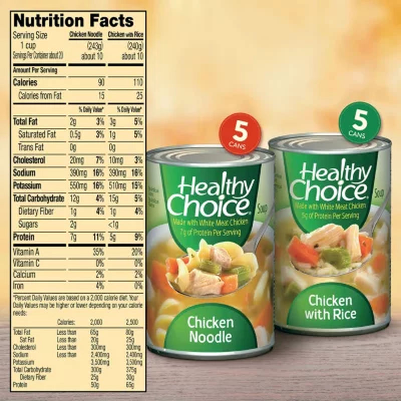 Healthy Choice Soup Variety Pack, 15 Oz., 10 Pk.