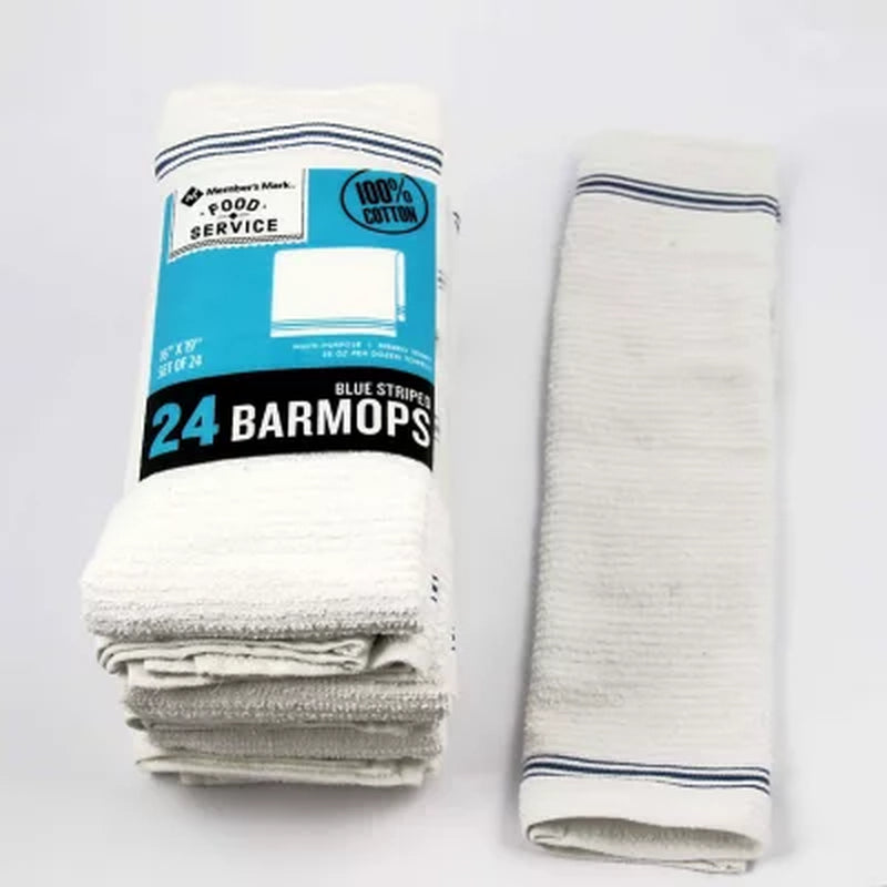 Member'S Mark Cotton Bar Mop Towels, 16" X 19", 24 Ct.