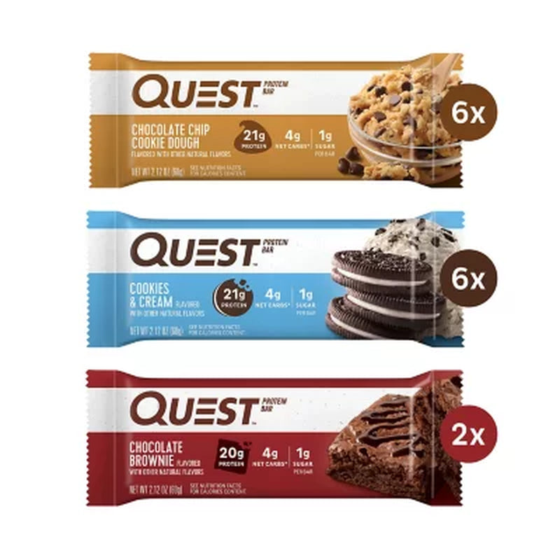 Quest Gluten Free Protein Bars, Variety Pack, 14 Ct.