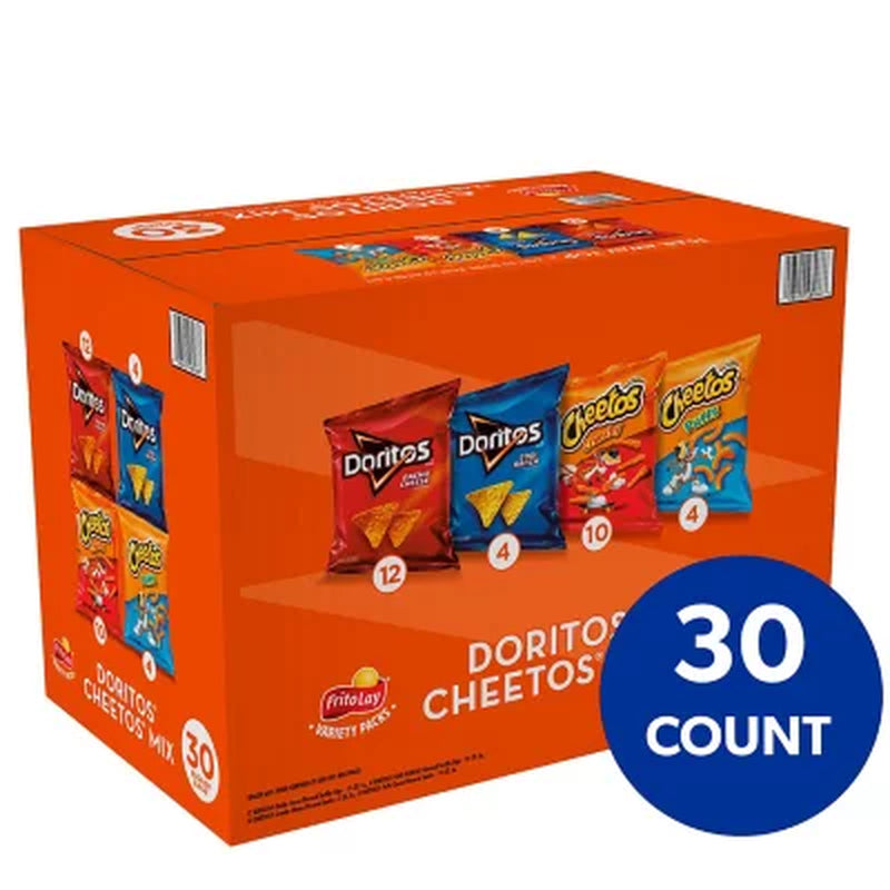 Frito-Lay Doritos & Cheetos Variety Pack Chips, 30 Pk.