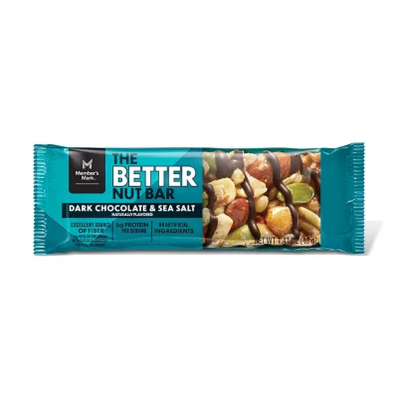 Member'S Mark the Better Nut Bar, Dark Chocolate and Sea Salt, 24 Ct.