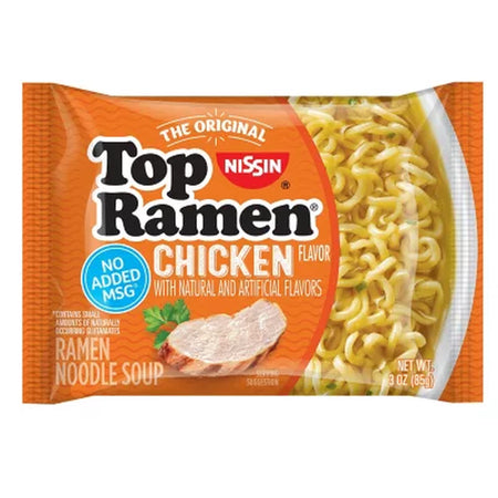 Nissin Top Ramen Chicken Noodle Soup, 3 Oz., 24 Pk.