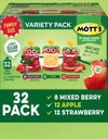 Mott'S Apple Sauce No Sugar Added Variety Pack, 3.2 Oz., 32 Pk.