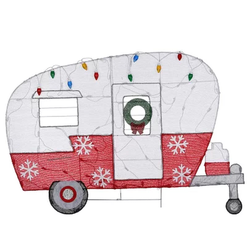 National Tree Company 32" 2D Pre-Lit Christmas Camper Bus