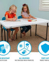 Lifetime 4' Commercial Grade Adjustable Fold-In-Half Table