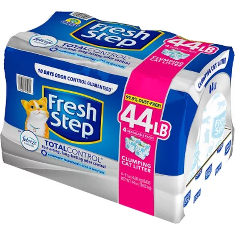 Fresh Step Total Control Scented Clumping Litter with Febreze, 44 Lbs.