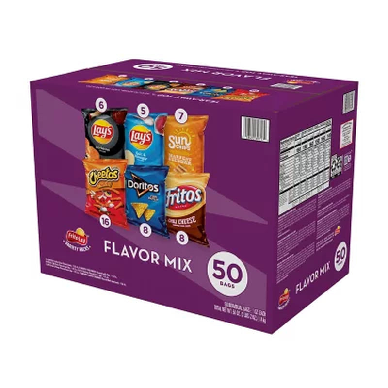 Frito-Lay Flavor Mix Variety Pack Chips, 50 Pk.