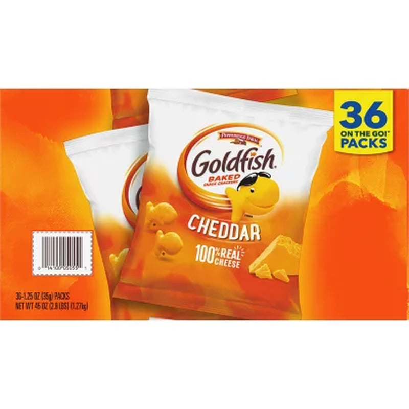 Pepperidge Farm Goldfish Cheddar Crackers, 1.25 Oz., 36 Pk.