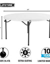 Lifetime 60" round Commercial Grade Nesting Folding Table, Choose Color