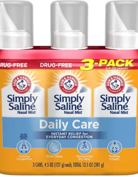 Arm & Hammer Simply Saline Nasal Relief 4.5 Oz., 3 Pk.