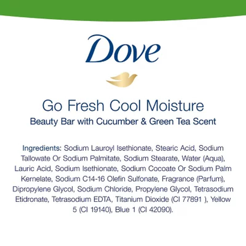 Dove Go Fresh Beauty Bar, Cool Moisture, 3.75 Oz., 16 Ct.