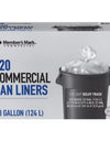 Member'S Mark 33 Gallon Commercial Trash Bags 16 Rolls of 20 Ct., Total 320 Ct.