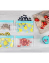 Ello Plastic Reusable Food Storage Bags 12 Pack, Summer Fruits