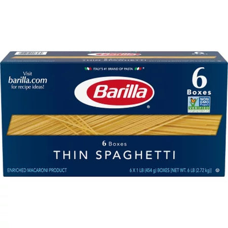 Barilla Pasta Thin Spaghetti 16 Oz., 6 Pk.