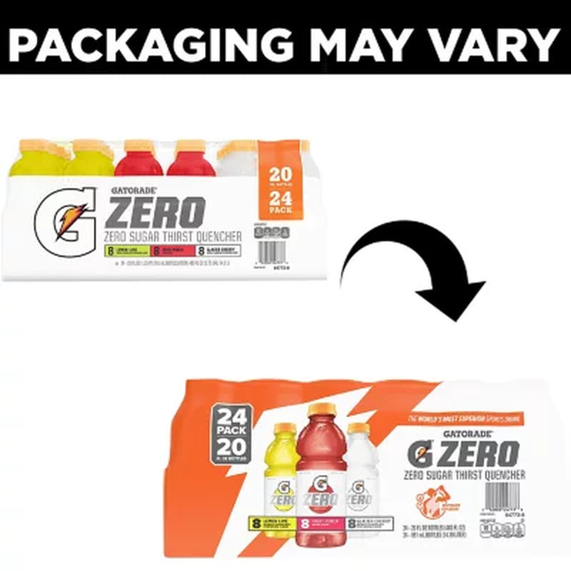 Gatorade Zero Thirst Quencher Variety Pack 20 Fl. Oz., 24 Pk.