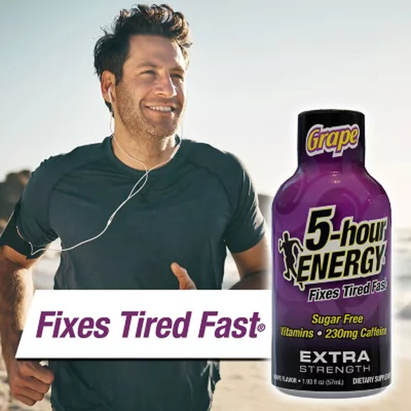 5-Hour ENERGY Shot, Extra Strength, Grape 1.93 Oz., 24 Pk.