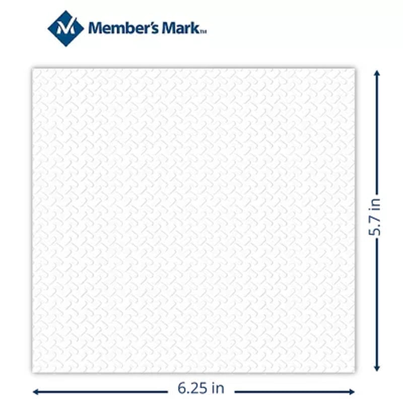 Member'S Mark 1-Ply Everyday White Napkins, 11.4" X 12.5" 4 Pk., 300 Ct. per Pack